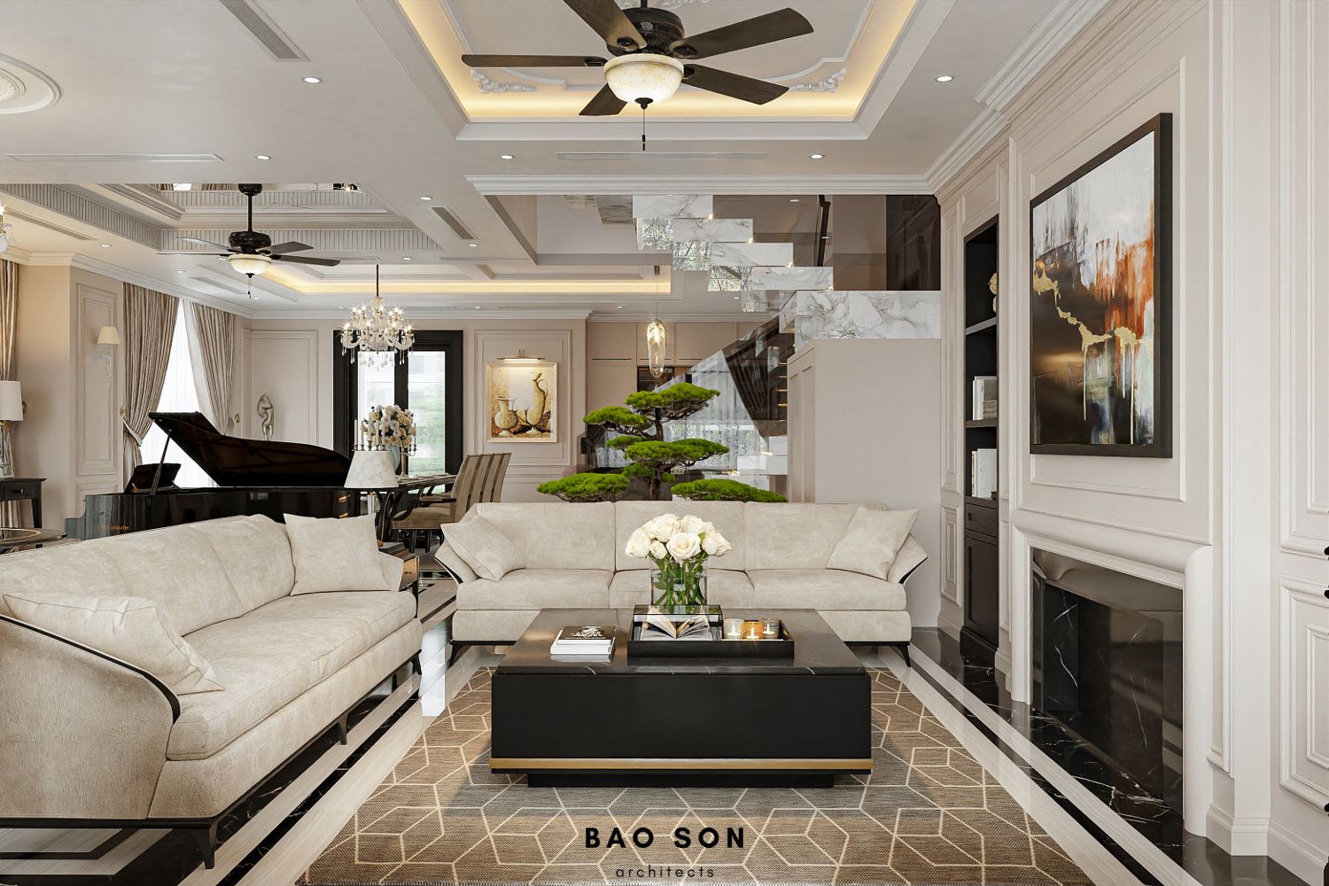 Thiết kế nội thất biệt thự Ngọc Trai