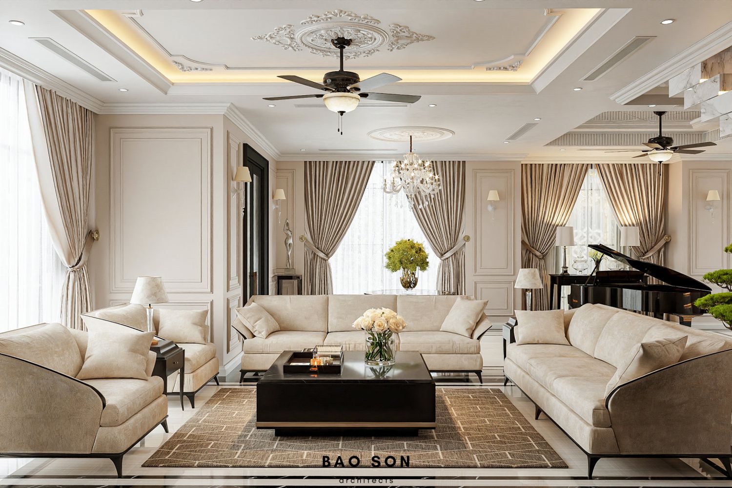 Thiết kế nội thất biệt thự Ngọc Trai