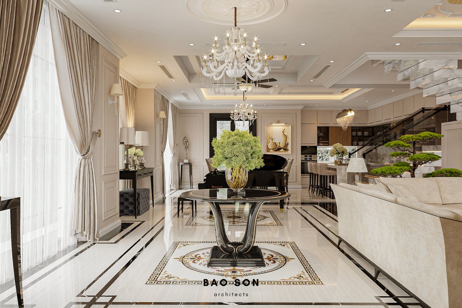 Thiết kế nội thất biệt thự Ngọc Trai