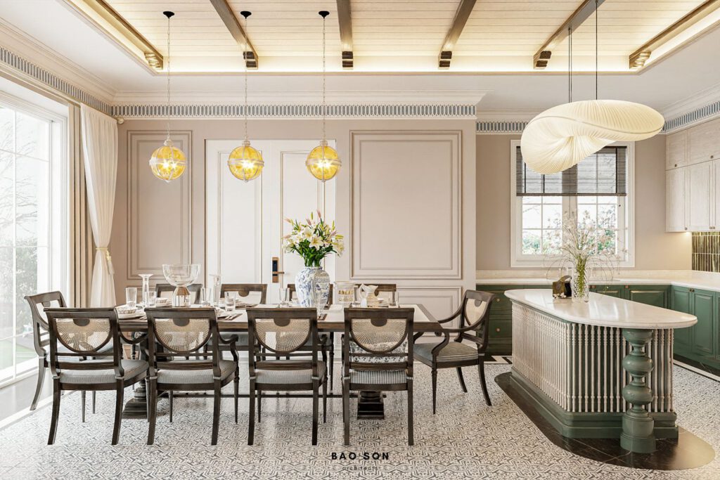 Thiết kế nội thất biệt thự Ngọc Trai INDOCHINE