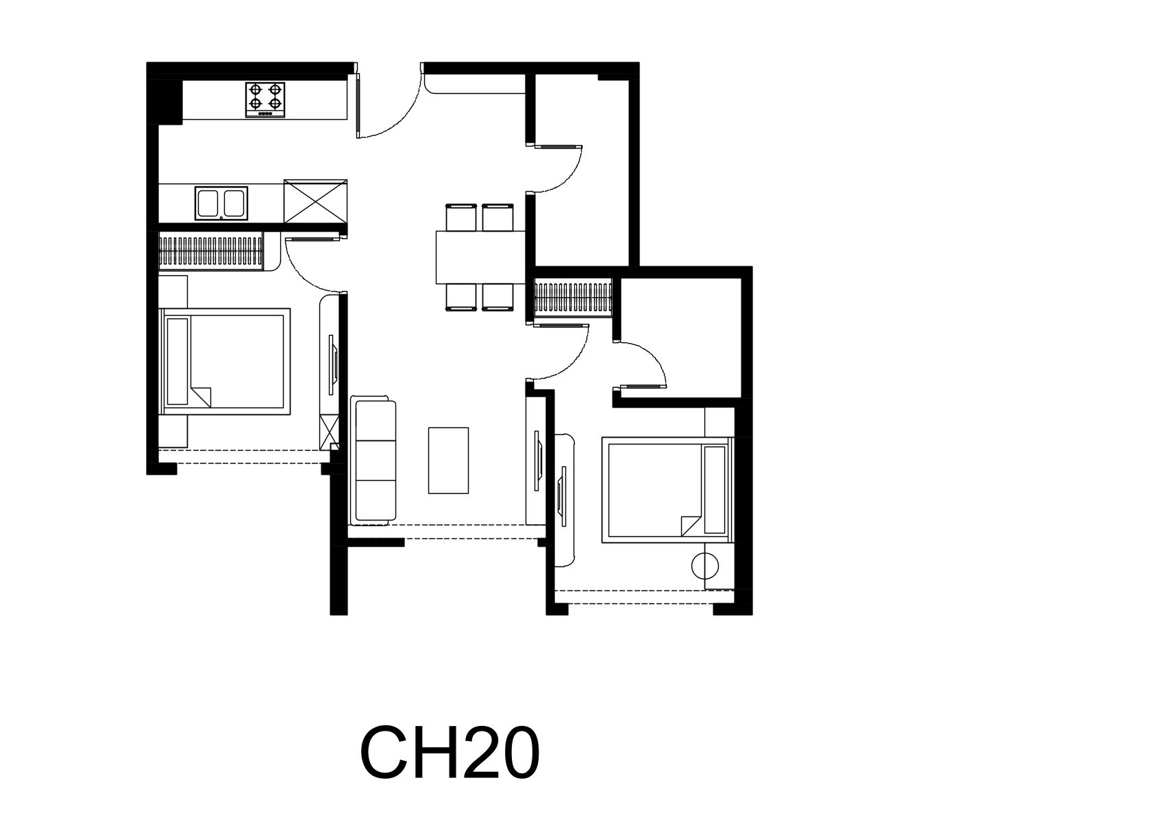 Thiết kế nội thất chung cư CH20